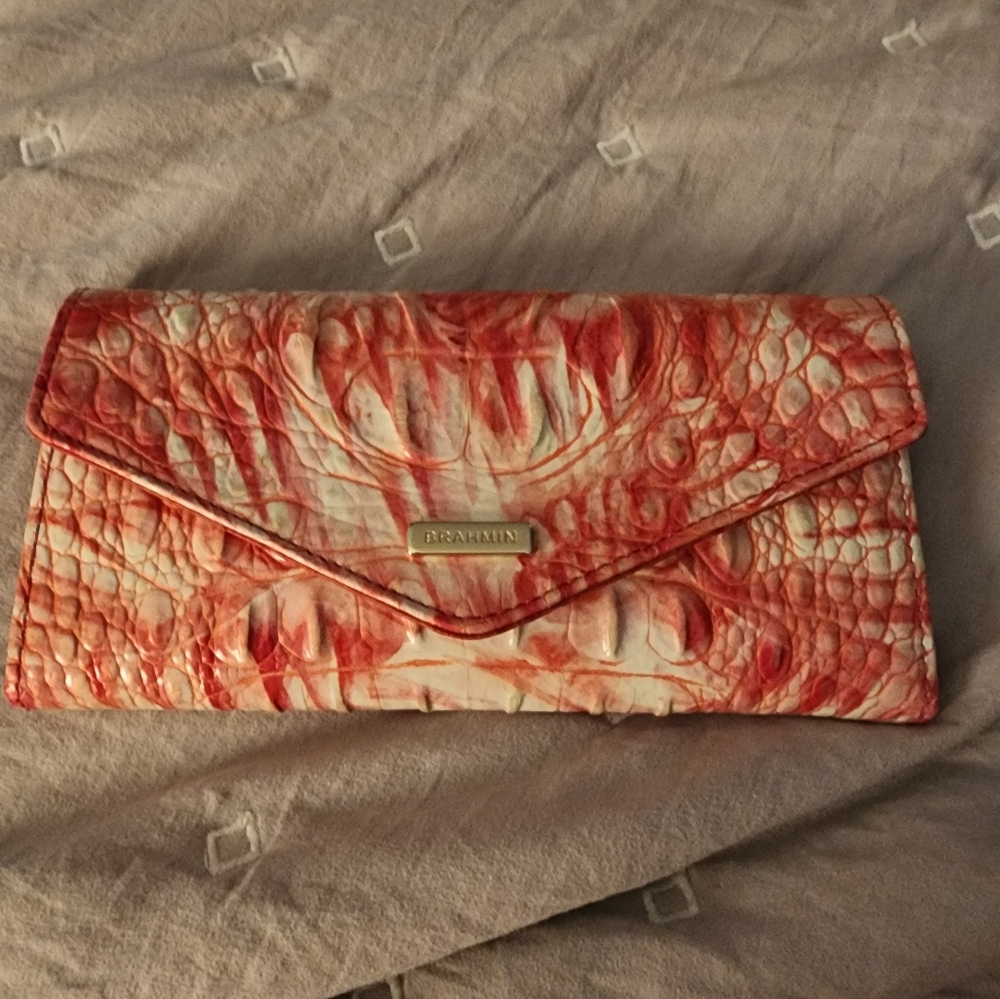 NWT Brahmin Veronica Pink Flamingo Melbourne Wallet
